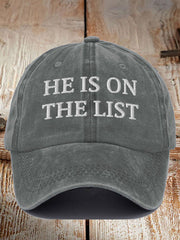 Unisex 8647 FDT He's On The List Epstein Print Hat