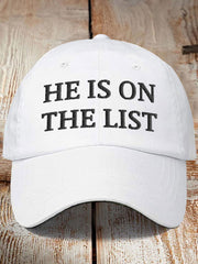 Unisex 8647 FDT He's On The List Epstein Print Hat