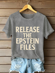 Women's 8647 FDT He's On The List Epstein Printed T-shirt