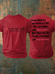 Men's 8647 FDT He's On The List Epstein Printed T-Shirt