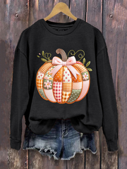 Women's Pumpkin Art Print Sweatshirt