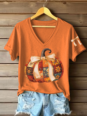 Women's Pumpkin Art Print T-Shirt