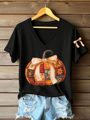 Women's Pumpkin Art Print T-Shirt