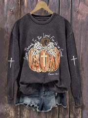 Women's Give Thanks To The Lord Printed Casual Sweatshirt