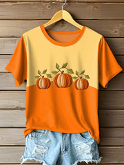 Women's Autumn Festival 'Tis The Season Pumpkin Printed T-shirt