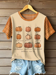 Women's Autumn Festival Pumkin Printed T-shirt