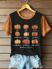 Women's Autumn Festival Pumkin Printed T-shirt