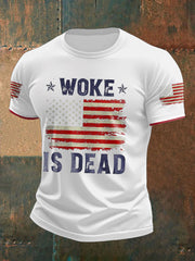 Men's 8647 FDT Woke Is Dead Funny Printed T-shirt