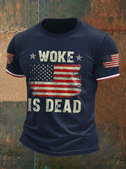 Men's 8647 FDT Woke Is Dead Funny Printed T-shirt