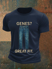 Men's Genes? Great Fit. Print Casual Tee