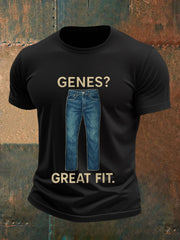 Men's Genes? Great Fit. Print Casual Tee