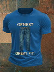 Men's Genes? Great Fit. Print Casual Tee