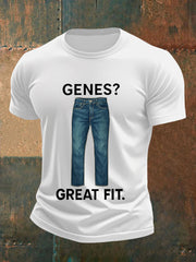 Men's Genes? Great Fit. Print Casual Tee