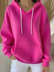 Women's Pure Color Casual Hoodie