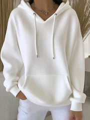 Women's Pure Color Casual Hoodie