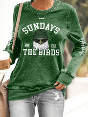 Women's Sundays Are For The Birds Football Fans Lovers Gameday Casual Sweatshirt