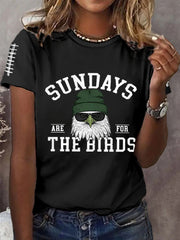 Women's Sundays Are For The Birds Football Fans Lovers Gameday Casual Tee