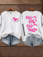 Women's Breast Cancer Awareness Month Football Fans Sweatshirt