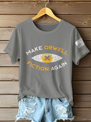 Women's Make Owell Fiction Again 8647 FDT Printed T-Shirt
