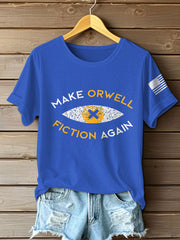 Women's Make Owell Fiction Again 8647 FDT Printed T-Shirt