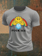 Men's Funny Ice Printed T-shirt