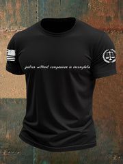 Men's Justice Without Compassion Is Incomplete Short-sleeved T-shirt