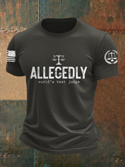 Men's Allegedly World's Best Judge Short-sleeved T-shirt