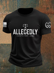 Men's Allegedly World's Best Judge Short-sleeved T-shirt