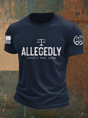 Men's Allegedly World's Best Judge Short-sleeved T-shirt