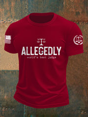 Men's Allegedly World's Best Judge Short-sleeved T-shirt