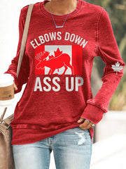 Women's Elbows Down Ass Up Canada Casual Sweatshirt