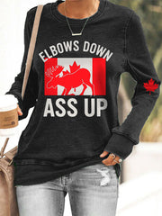 Women's Elbows Down Ass Up Canada Casual Sweatshirt