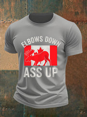 Men's Elbows Down Ass Up Canada Casual Tee