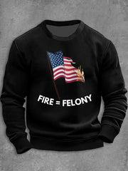Men's Burning Flag First Amendment Defender Sweater
