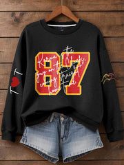Women's Chiefs 8789 Diva Engaged Era Printed Sweatshirt