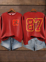 Women's Chiefs 8789 Diva Engaged Era Printed Sweatshirt