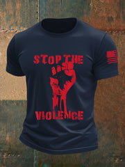 Men's Stop The Violence Short-sleeved T-shirt