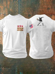 Men's Funny Sandwich Guy Resist 8647 Printed T-shirt