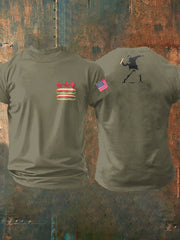 Men's Funny Sandwich Guy Resist 8647 Printed T-shirt