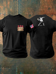 Men's Funny Sandwich Guy Resist 8647 Printed T-shirt