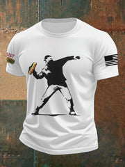 Men's Funny Sandwich Guy Resist 8647 Printed T-shirt