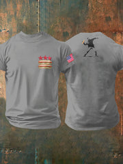 Men's Funny Sandwich Guy Resist 8647 Printed T-shirt