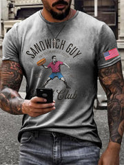 Men's Funny Sandwich Guy Resist 8647 Printed T-shirt