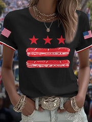 Women's Funny Sandwich Guy Resist 8647 Printed T-shirt