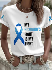 women's prostate cancer awareness wife t-shirts