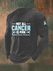 Men's Prostate Cancer Awareness Print Casual T-Shirt