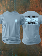 Men's Prostate Cancer Awareness Print Casual T-Shirt