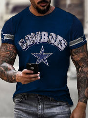 Men's American Football Print Casual T-Shirt