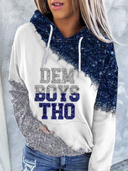 Women's American football hooded sweatshirt