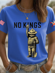 Women's 8647 FDT 50501 No Kings Printed T-Shirt